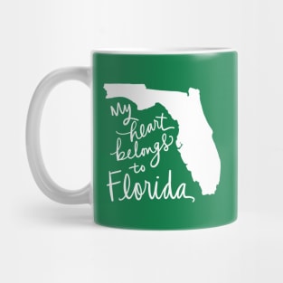 My Heart Belongs To Florida: State Pride Calligraphy Mug